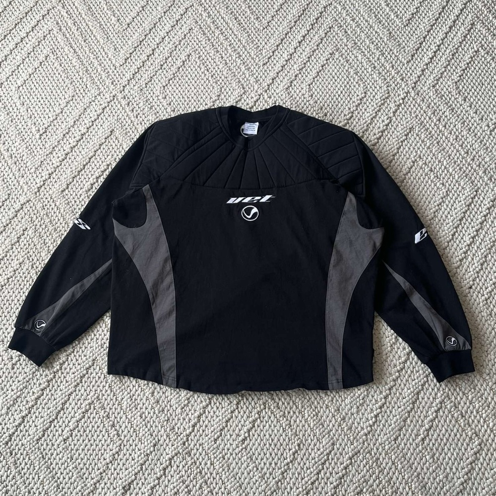 23SS Vetements Oversized Padded Logo Appliquéd Gamer Longsleeve Shirt